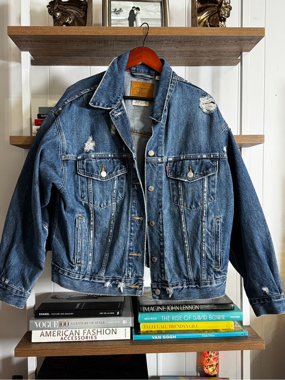 Levi's Distressed Blue Denim Trucker Jacket